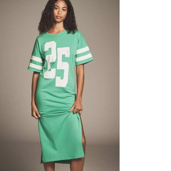 Anthropologie Dresses & Skirts - Anthropologie Daily Practice Graphic T-Shirt Midi Dress SIZE S green new